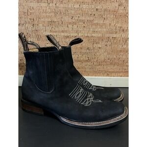 Men Western Cowboy Square Toe Ankle Boot Rodeo Botin Vaquero Rodeo Cuadrada‎ 362